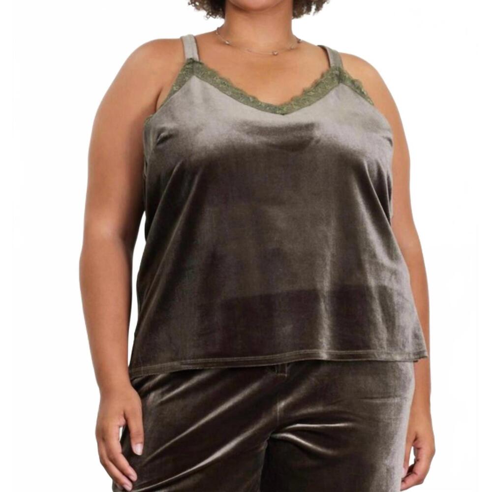 NEW SKIES ARE BLUE love & velvet cami in olive
